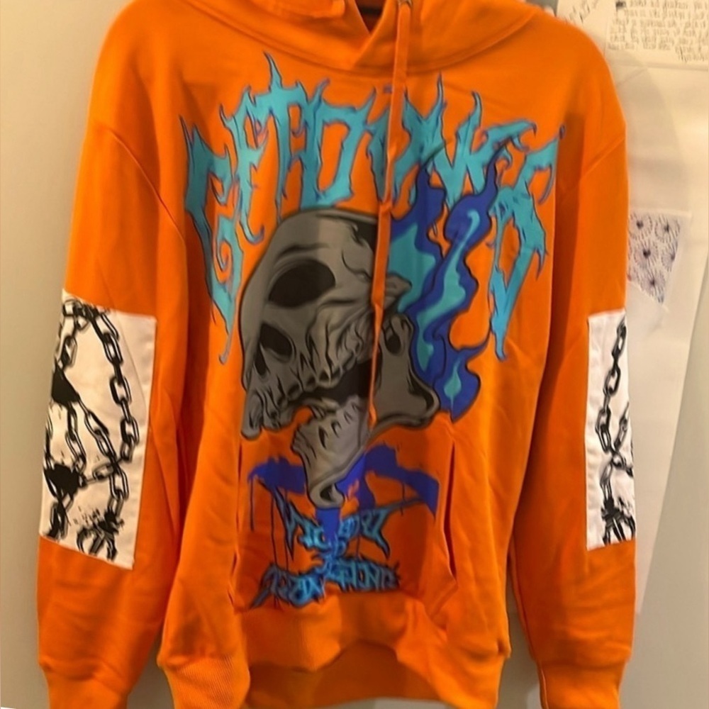 New GFTD Los Angeles Hoodie size Small pit to pit is 23 length 27.